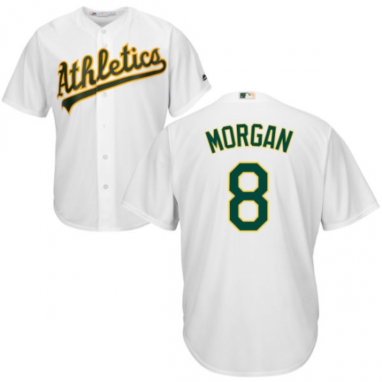 Youth Majestic Oakland Athletics #8 Joe Morgan Authentic White Home Cool Base MLB Jersey - Ujersey