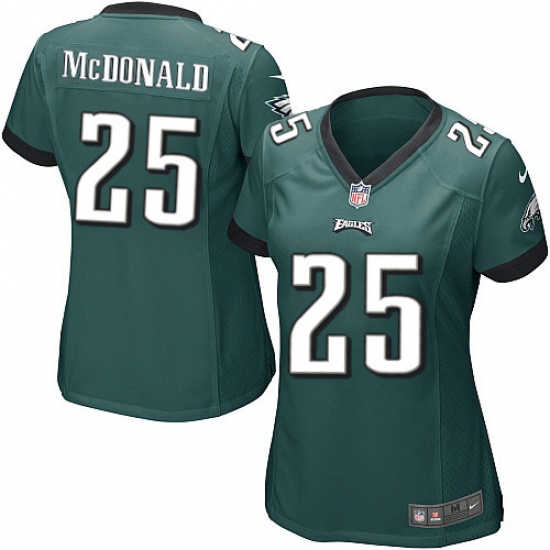 Women's Nike Philadelphia Eagles #25 Tommy McDonald Game Midnight Green Team Color NFL Jersey - Ujersey
