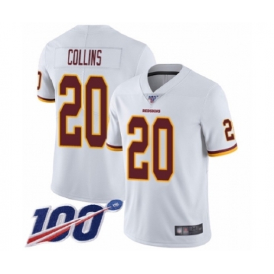 Youth Washington Redskins #20 Landon Collins White Vapor Untouchable Limited Player 100th Season Football Jersey