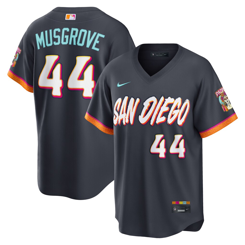Men's San Diego Padres Joe Musgrove Nike Obsidian 2026 City Connect Stadium Jersey - SUjersey01
