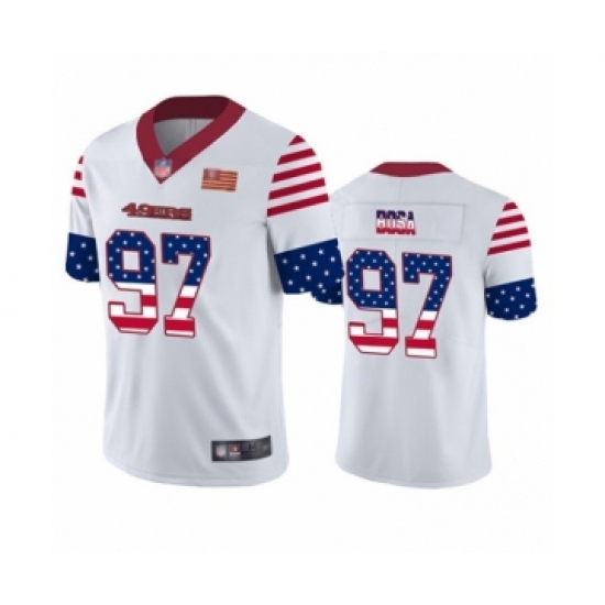 Men's San Francisco 49ers #97 Nick Bosa White Independence Day Limited Football Jersey - Ujersey