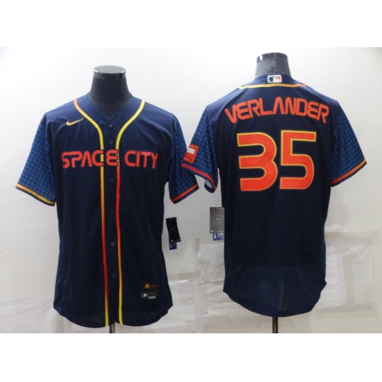 Men's Houston Astros #35 Justin Verlander Nike Navy 2022 City Connect Player Jersey - Ujersey