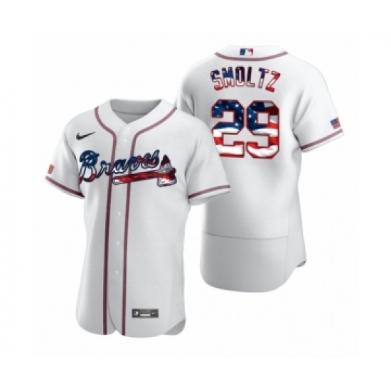 Men's John Smoltz #29 Atlanta Braves White 2020 Stars & Stripes 4th of July Jersey - Ujersey