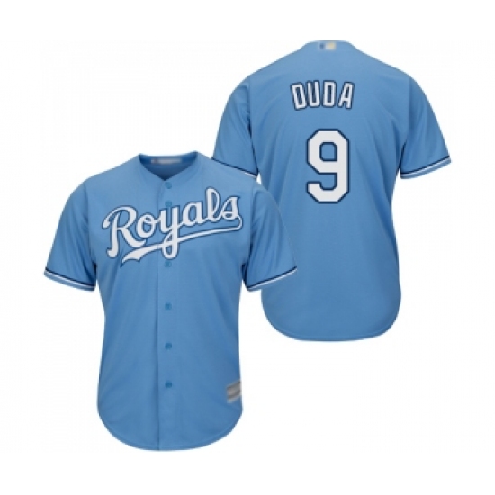 Youth Kansas City Royals #9 Lucas Duda Replica Light Blue Alternate 1 Cool Base Baseball Jersey - Ujersey