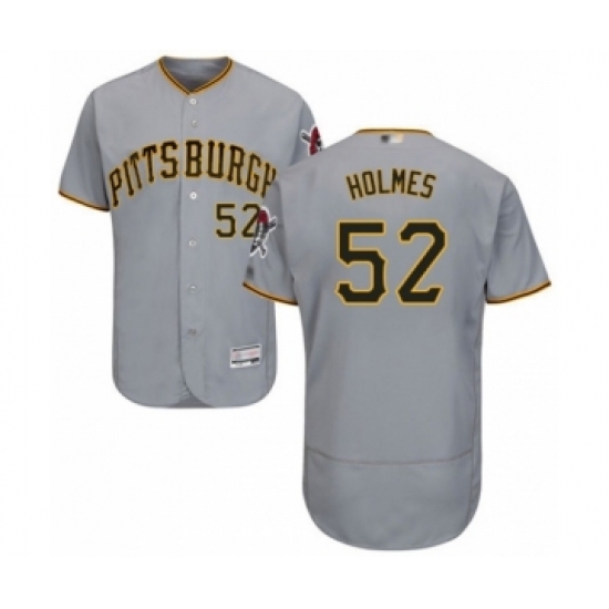 Men's Pittsburgh Pirates #52 Clay Holmes Grey Road Flex Base Authentic Collection Baseball Player Jersey - Ujersey