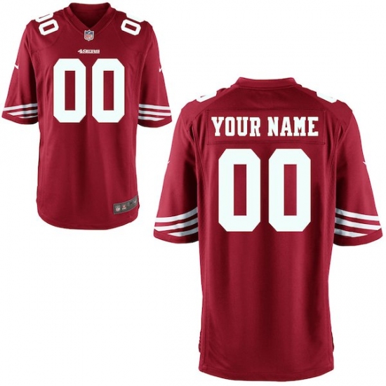 Youth San Francisco 49ers Nike Scarlet Custom Game Jersey - Ujersey
