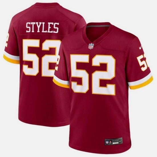 Men's Washington Commanders #52 Sonny Styles Burgundy 2026 NFL Draft Game Jersey