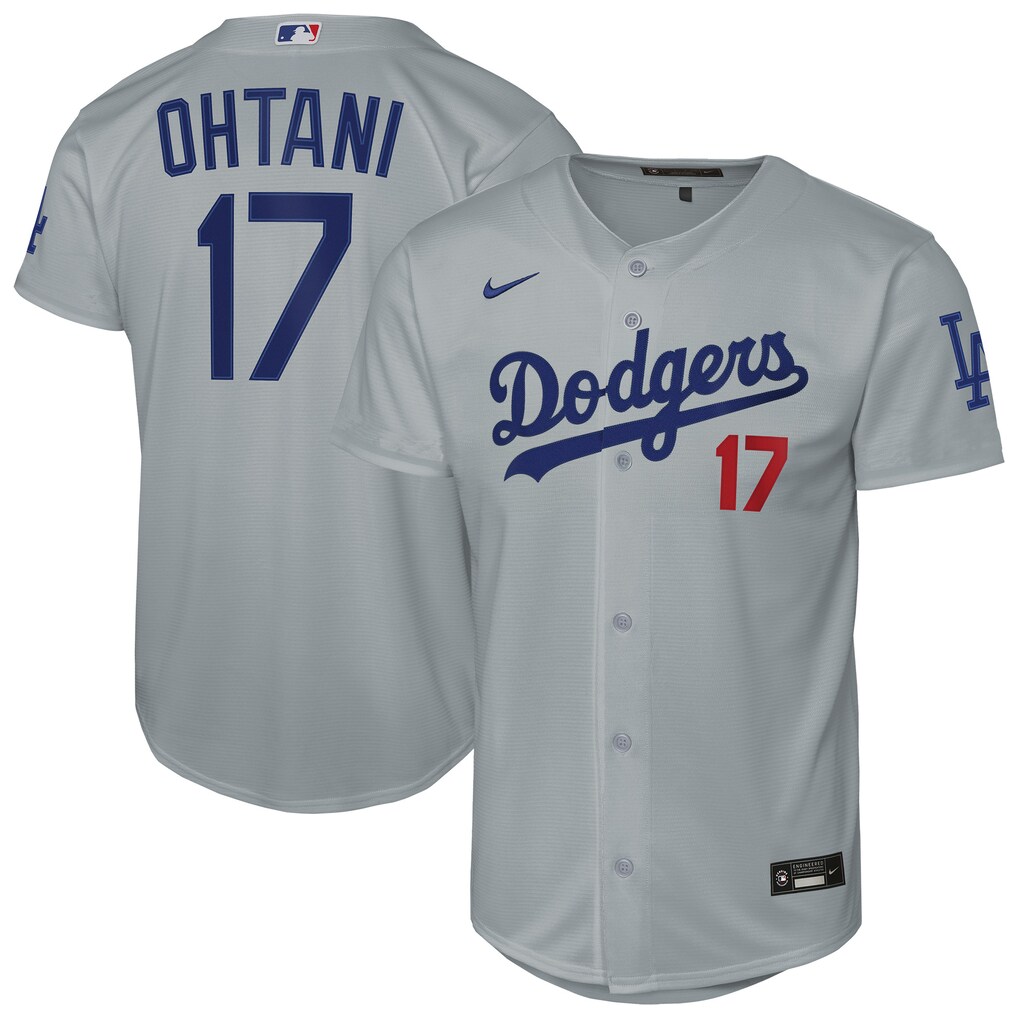 Youth Los Angeles Dodgers Shohei Ohtani Nike Gray Alternate Stadium Jersey - Ujersey