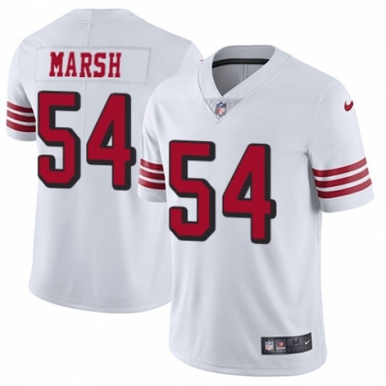 Men's Nike San Francisco 49ers #54 Cassius Marsh Elite White Rush Vapor Untouchable NFL Jersey - Ujersey