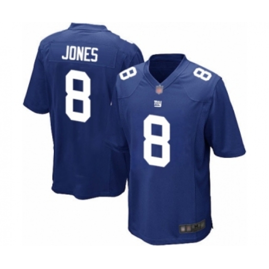 Men's New York Giants #8 Daniel Jones Game Royal Blue Team Color Football Jersey - Ujersey