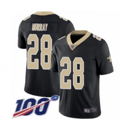 Men's New Orleans Saints #28 Latavius Murray Black Team Color Vapor Untouchable Limited Player 100th Season Football Jersey - Ujersey