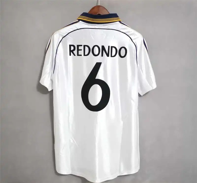 Real Madrid Retro Jersey Home Custom Soccer Shirt 1998-00 - ujerseystore
