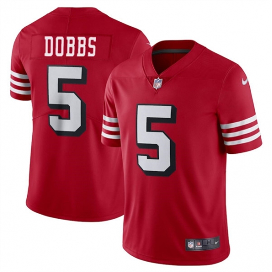 Youth San Francisco 49ers #5 Josh Dobbs New Red Vapor Untouchable Limited Football Stitched Jersey - Ujersey