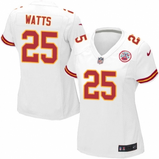 Women's Nike Kansas City Chiefs #25 Armani Watts Game White NFL Jersey - Ujersey