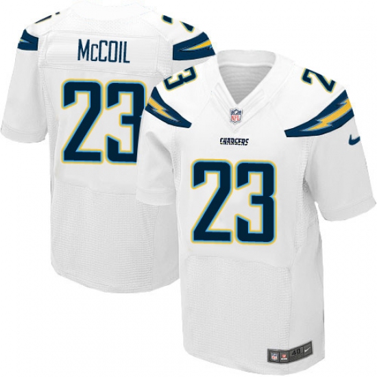 Men's Nike Los Angeles Chargers #23 Dexter McCoil Elite White NFL Jersey - Ujersey