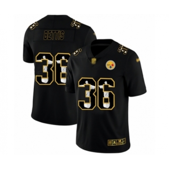 Men's Pittsburgh Steelers #36 Jerome Bettis Black Jesus Faith Limited Player Football Jersey
