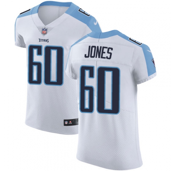 Men's Nike Tennessee Titans #60 Ben Jones White Vapor Untouchable Elite Player NFL Jersey - Ujersey