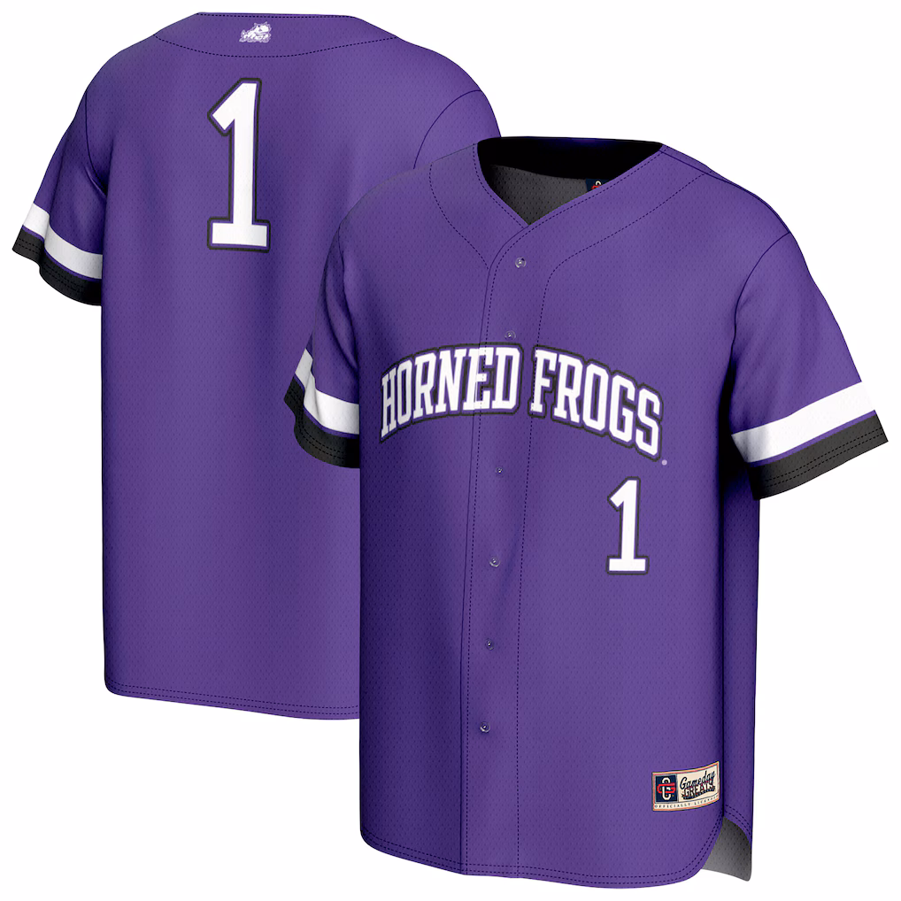 Youth GameDay Greats Purple TCU Horned Frogs Lightweight Collegiate Baseball Fashion Jersey