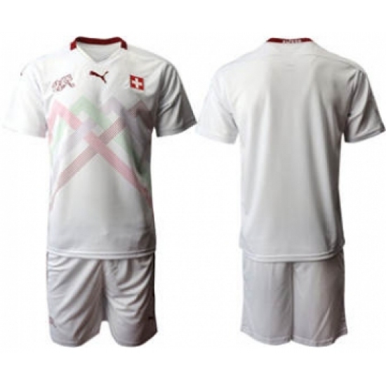 Men's Switzerland Custom Euro 2021 Soccer Jersey and Shorts - Ujersey
