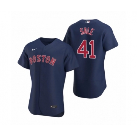Men's Boston Red Sox #41 Chris Sale Nike Navy Authentic 2020 Alternate Jersey - Ujersey