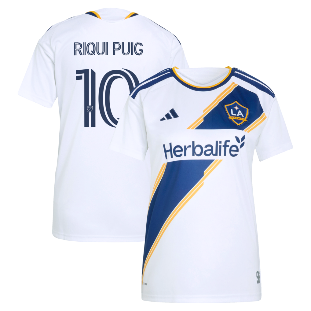 Women's LA Galaxy Riqui Puig adidas White 2026 The VeloCITY Kit Replica Jersey - Ujersey