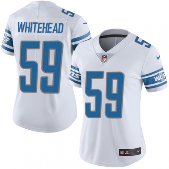 Women's Nike Detroit Lions #59 Tahir Whitehead Limited White Vapor Untouchable NFL Jersey - Ujersey