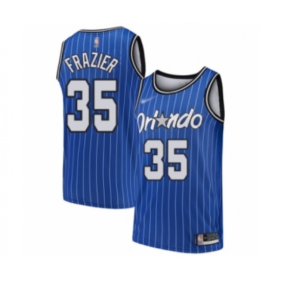 Men's Orlando Magic #35 Melvin Frazier Authentic Blue Hardwood Classics Basketball Jersey - Ujersey