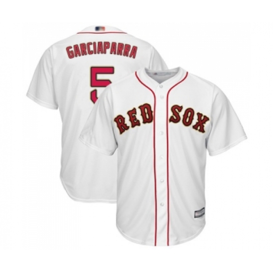 Youth Boston Red Sox #5 Nomar Garciaparra Authentic White 2019 Gold Program Cool Base Baseball Jersey - Ujersey