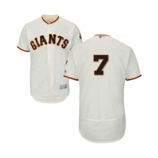 Men's San Francisco Giants #7 Donovan Solano Cream Home Flex Base Authentic Collection Baseball Player Jersey - Ujersey