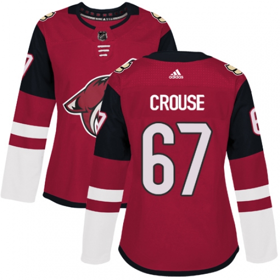 Women's Adidas Arizona Coyotes #67 Lawson Crouse Authentic Burgundy Red Home NHL Jersey - Ujersey