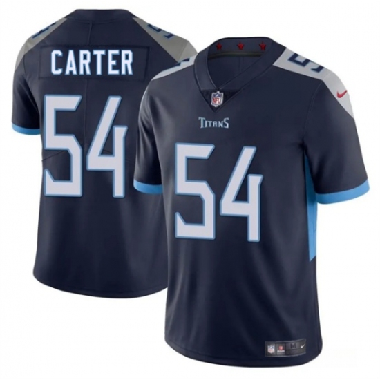 Men's Tennessee Titans #54 Lorenzo Carter Navy 2025 Vapor Untouchable Football Stitched Jersey - Ujersey