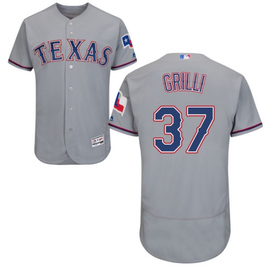 Men's Majestic Texas Rangers #37 Jason Grilli Grey Flexbase Authentic Collection MLB Jersey - Ujersey
