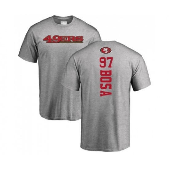 Football San Francisco 49ers #97 Nick Bosa Ash Backer T-Shirt - Ujersey