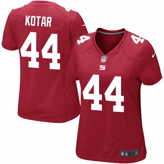 Women's Nike New York Giants #44 Doug Kotar Game Red Alternate NFL Jersey - Ujersey