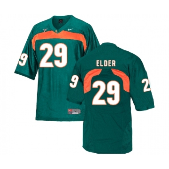 Miami Hurricanes 29 Corn Elder Green College Football Jersey - Ujersey