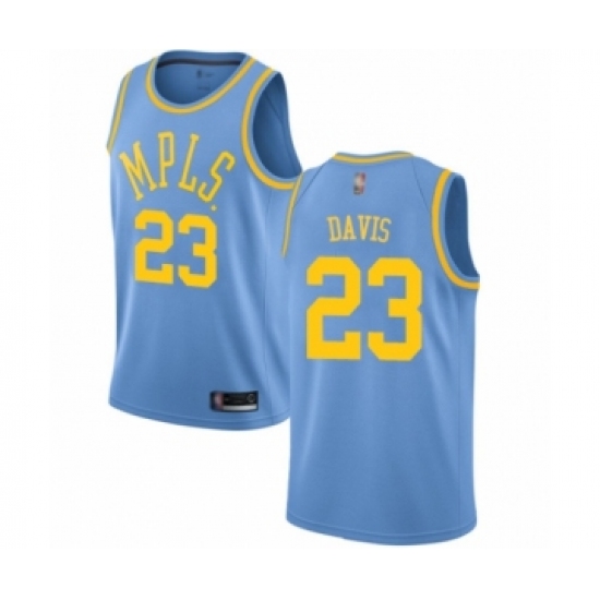 Men's Los Angeles Lakers #23 Anthony Davis Authentic Blue Hardwood Classics Basketball Jersey - Ujersey