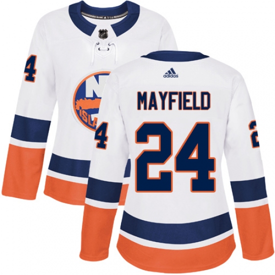 Women's Adidas New York Islanders #24 Scott Mayfield Authentic White Away NHL Jersey