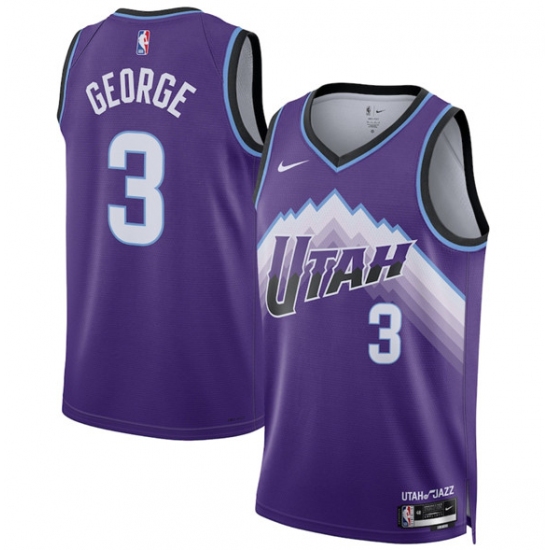 Men's Utah Jazz #3 Keyonte George Purple 2025 Icon Edition Stitched Basketball Jersey - Ujersey