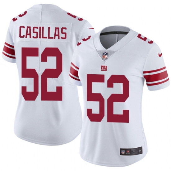 Women's Nike New York Giants #52 Jonathan Casillas White Vapor Untouchable Limited Player NFL Jersey - Ujersey