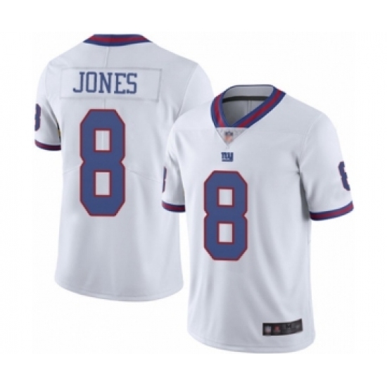 Youth New York Giants #8 Daniel Jones Limited White Rush Vapor Untouchable Football Jersey - Ujersey