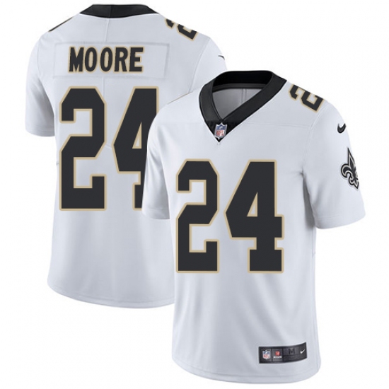 Men's Nike New Orleans Saints #24 Sterling Moore White Vapor Untouchable Limited Player NFL Jersey - Ujersey