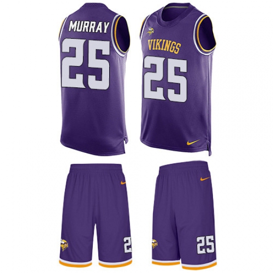 Men's Nike Minnesota Vikings #25 Latavius Murray Limited Purple Tank Top Suit NFL Jersey - Ujersey
