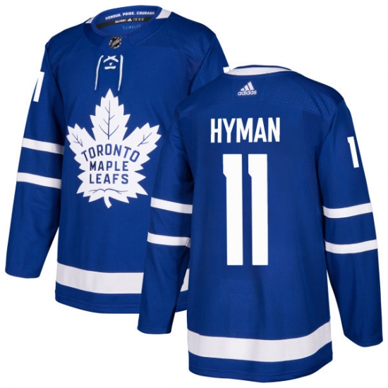 Youth Adidas Toronto Maple Leafs #11 Zach Hyman Authentic Royal Blue Home NHL Jersey - Ujersey