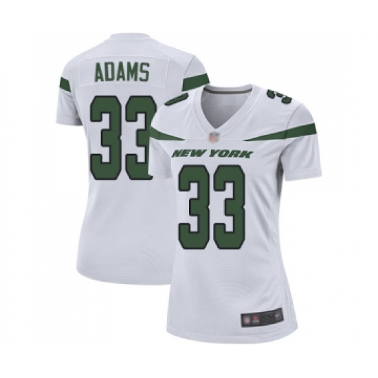 Women's New York Jets #33 Jamal Adams Game White Football Jersey - Ujersey