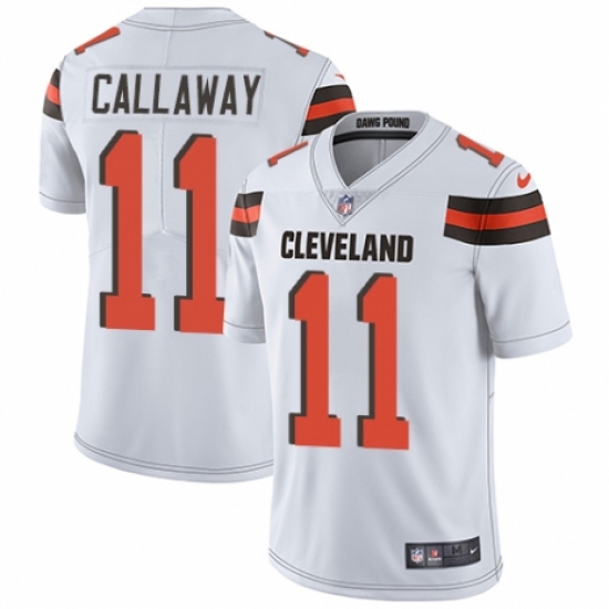 Men's Nike Cleveland Browns #11 Antonio Callaway White Vapor Untouchable Limited Player NFL Jersey - Ujersey