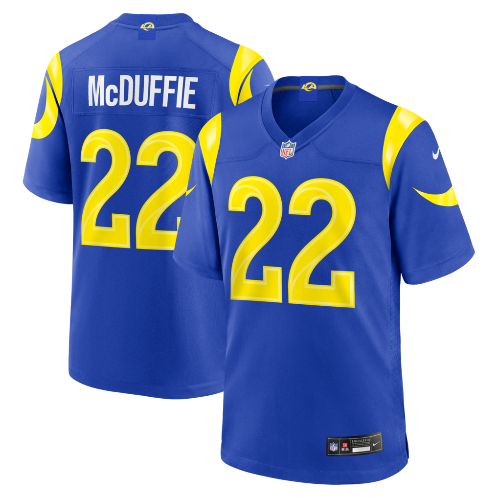 Men's Los Angeles Rams Trent McDuffie Nike Royal Team Game Player Jersey - U-jersey