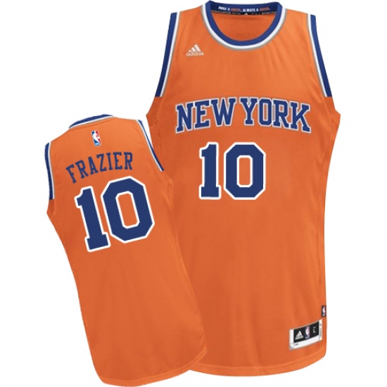 Men's Adidas New York Knicks #10 Walt Frazier Swingman Orange Alternate NBA Jersey - Ujersey