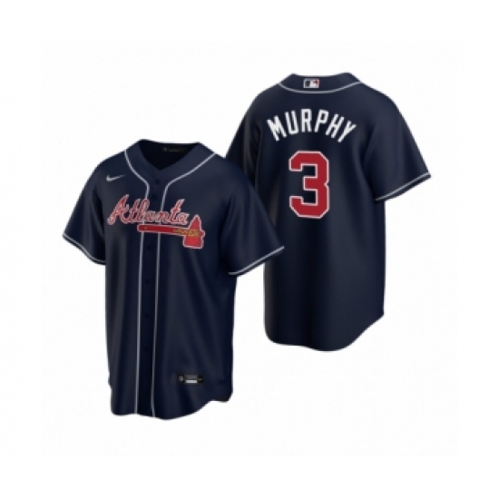 Youth Atlanta Braves #3 Dale Murphy Nike Navy 2020 Replica Alternate Jersey - Ujersey