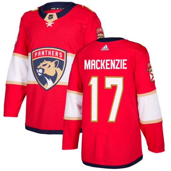 Men's Adidas Florida Panthers #17 Derek MacKenzie Premier Red Home NHL Jersey - Ujersey