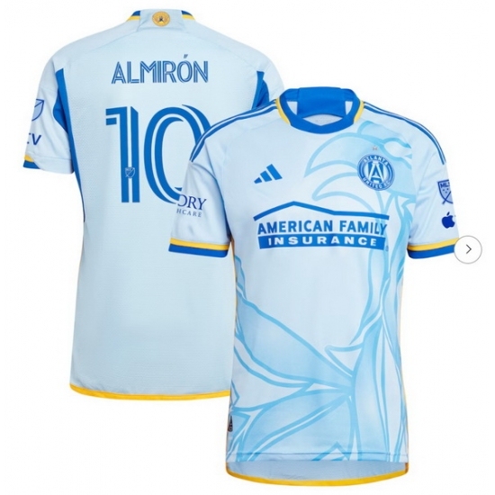 Men's Atlanta United FC Miguel Almiron adidas Light Blue 2024 The Resurgens Kit Authentic Player Jersey - Ujersey
